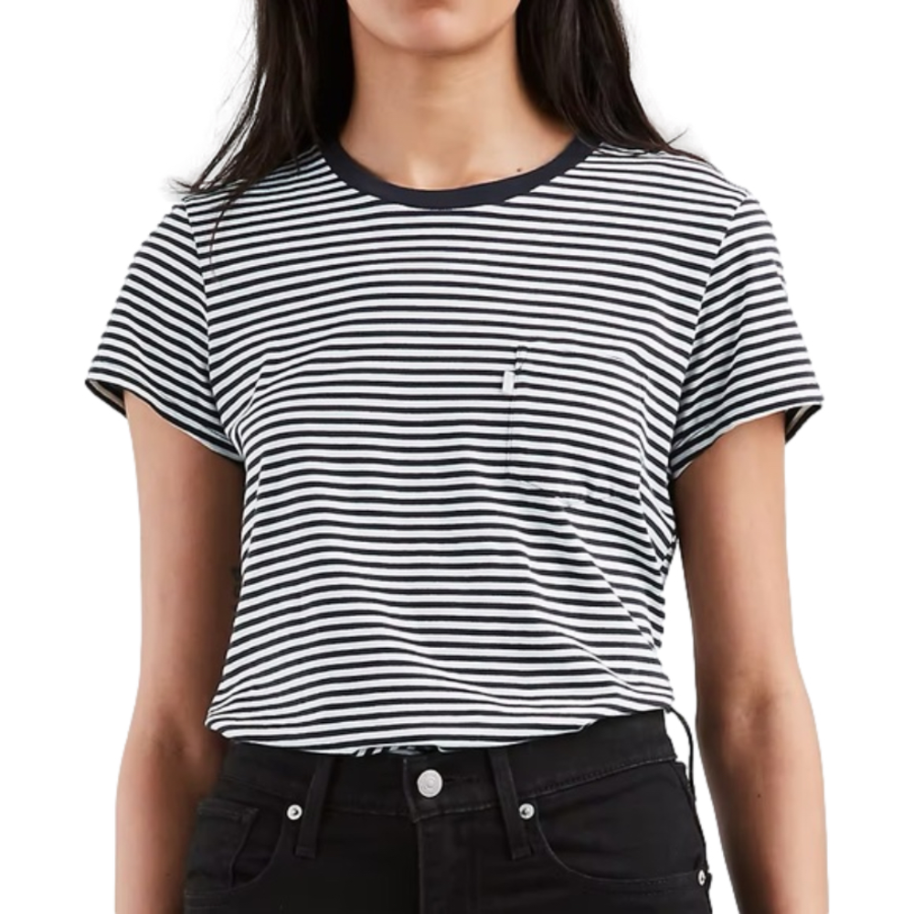 [Levi’s] Striped Perfect Pocket T-Shirt - XS